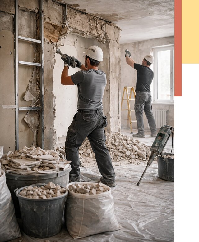 Демонтажные работы в Усть-Лабинске от 2758 руб. — услуги и цена под ключ | ОТДЕЛОЧНИК-Улб