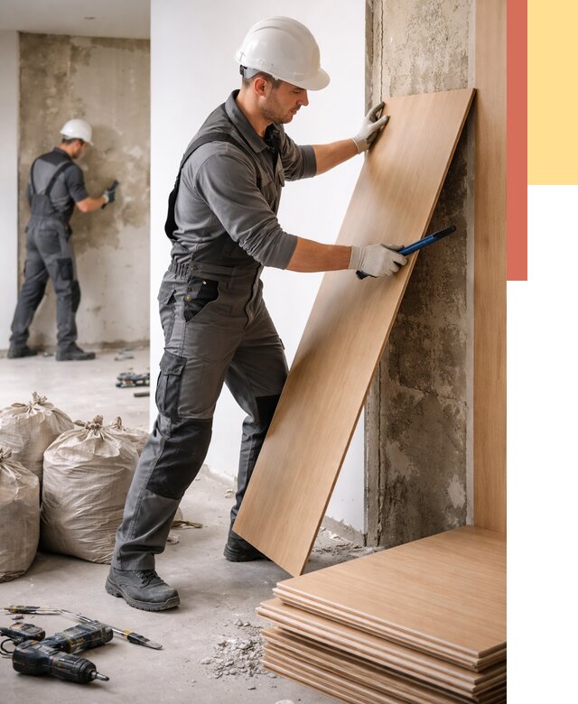 Демонтаж стеновых панелей в Усть-Лабинске от 3576 руб. за м² быстро и недорого | ОТДЕЛОЧНИК-Улб