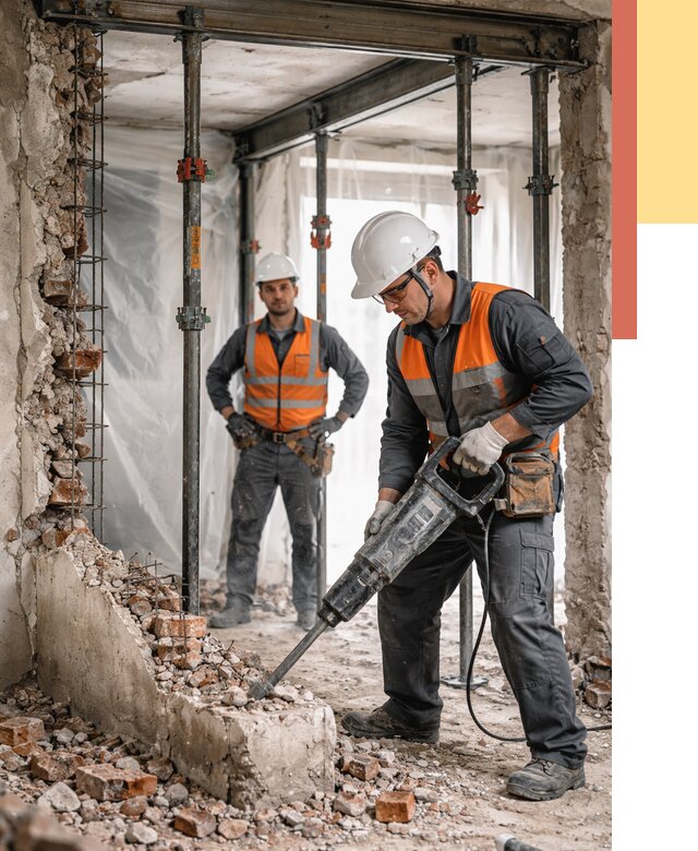 Снос несущих стен в Усть-Лабинске от 10471 руб. — демонтаж несущей стены под ключ | ОТДЕЛОЧНИК-Улб