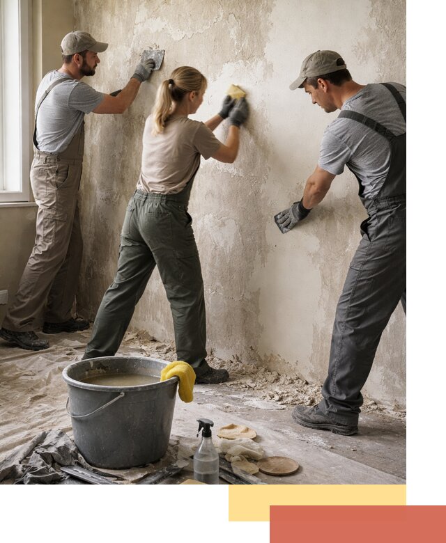 Очистка стен от клея и грунтовки в Усть-Лабинске качественно и быстро