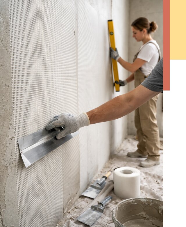 Армирование стен стеклосеткой в Усть-Лабинске от 3269 руб. под ключ | ОТДЕЛОЧНИК-Улб