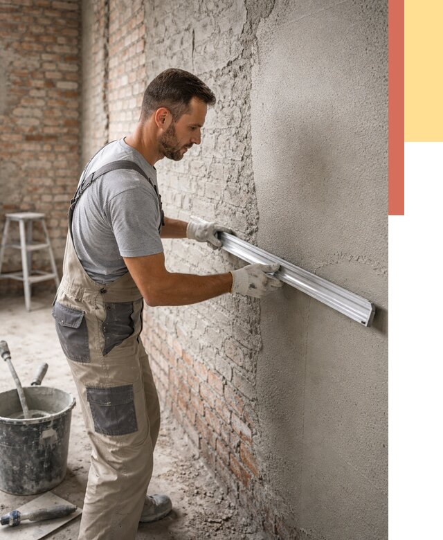 Штукатурка кирпичных стен в Усть-Лабинске от 4597 руб/м2 — быстро и недорого | ОТДЕЛОЧНИК-Улб