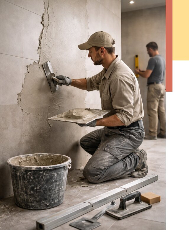 Штукатурка стен в ванной в Усть-Лабинске от 4597 руб./м² — выравнивание под ключ | ОТДЕЛОЧНИК-Улб