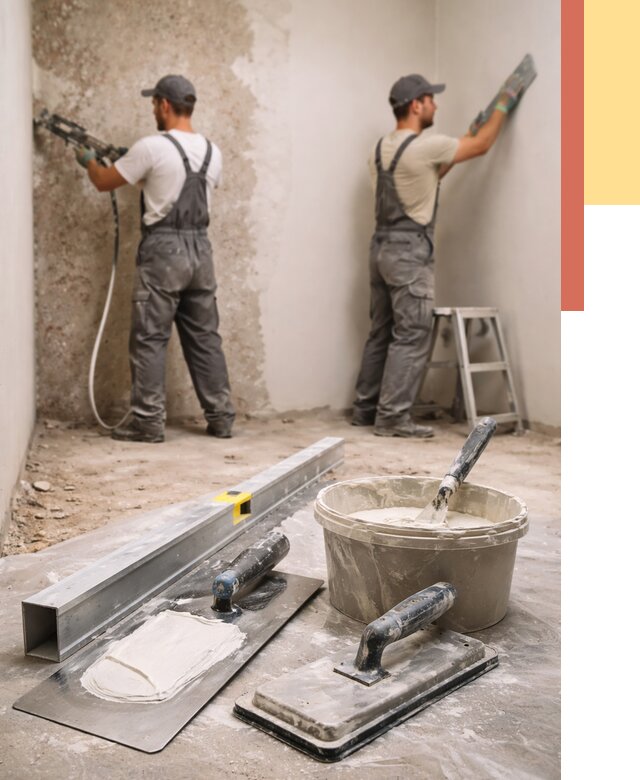 Штукатурка стен под обои в Усть-Лабинске от 4597 руб./м2 — выравнивание под обои | ОТДЕЛОЧНИК-Улб