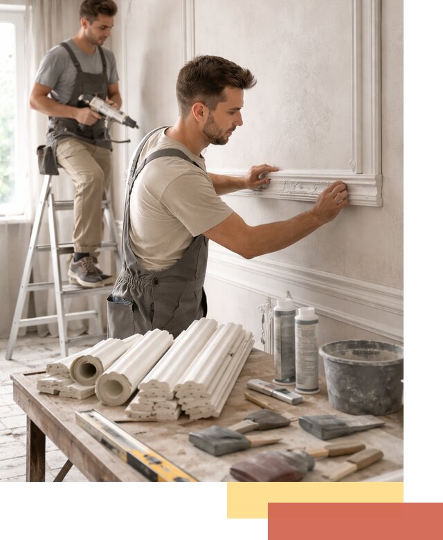 Монтаж лепнины на стены в Усть-Лабинске профессионально и качественно