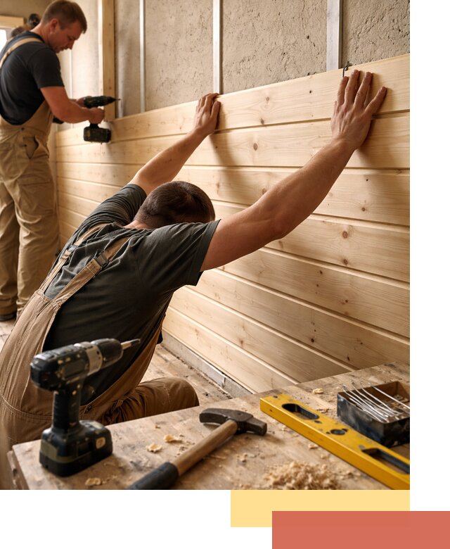 Монтаж деревянной вагонки на стены в Усть-Лабинске быстро и качественно