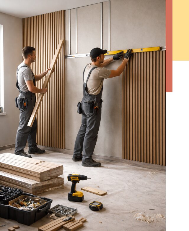 Монтаж реечных панелей на стены в Усть-Лабинске от 1226 руб. — быстро и недорого | ОТДЕЛОЧНИК-Улб