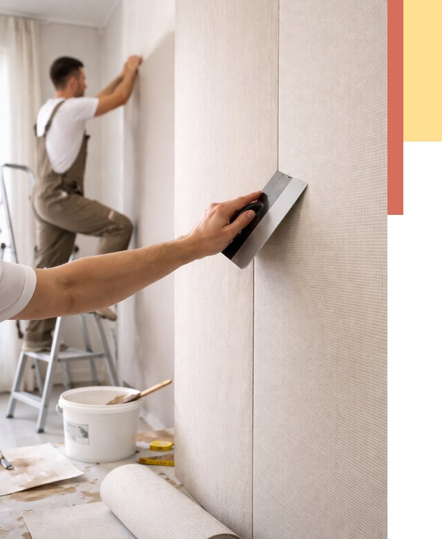 Поклейка текстильных обоев в Усть-Лабинске от 4597 руб. под ключ | ОТДЕЛОЧНИК-Улб