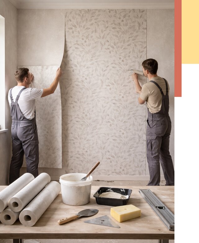 Поклейка обоев с подбором рисунка в Усть-Лабинске от 3576 руб. | ОТДЕЛОЧНИК-Улб - быстро и недорого