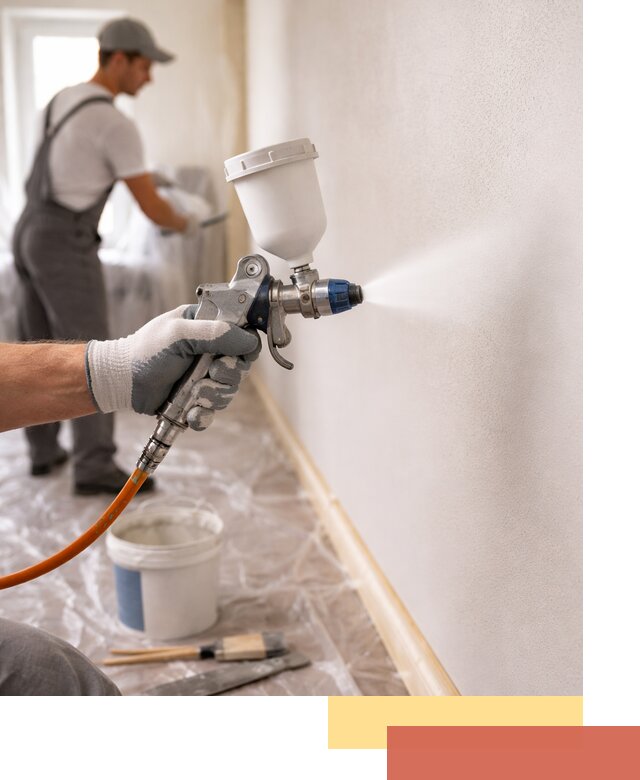 Покраска стен краскопультом в Усть-Лабинске быстро и качественно