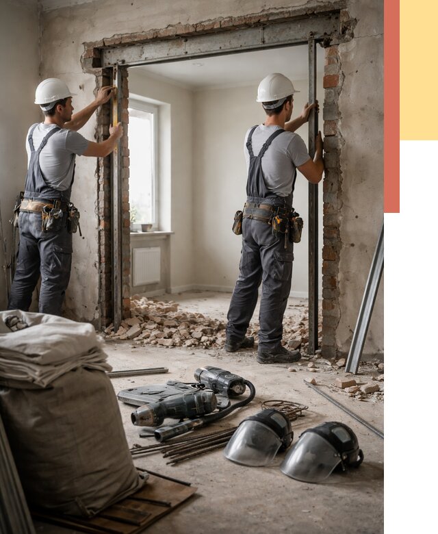 Расширение дверного проема в Усть-Лабинске от 12770 руб. под ключ | ОТДЕЛОЧНИК-Улб