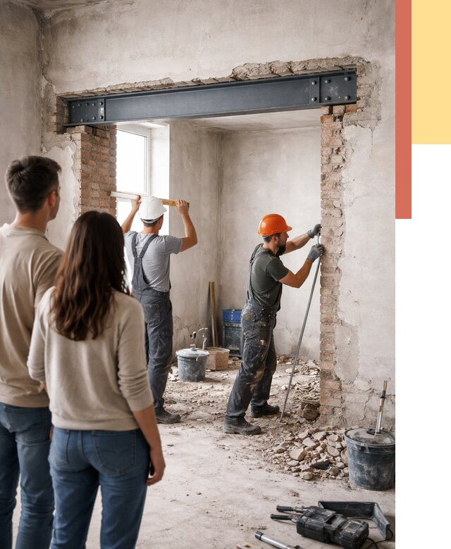 Усиление проема в стене в Усть-Лабинске от 9705 руб. — усиление дверного проема металлоконструкцией | ОТДЕЛОЧНИК-Улб