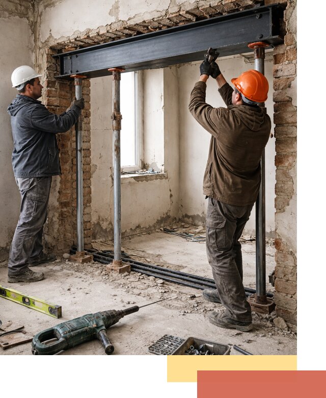 Усиление проема в стене в Усть-Лабинске для расширения и безопасности