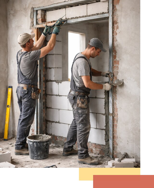 Закладка дверного проема под ключ в Усть-Лабинске: демонтаж, монтаж, отделка