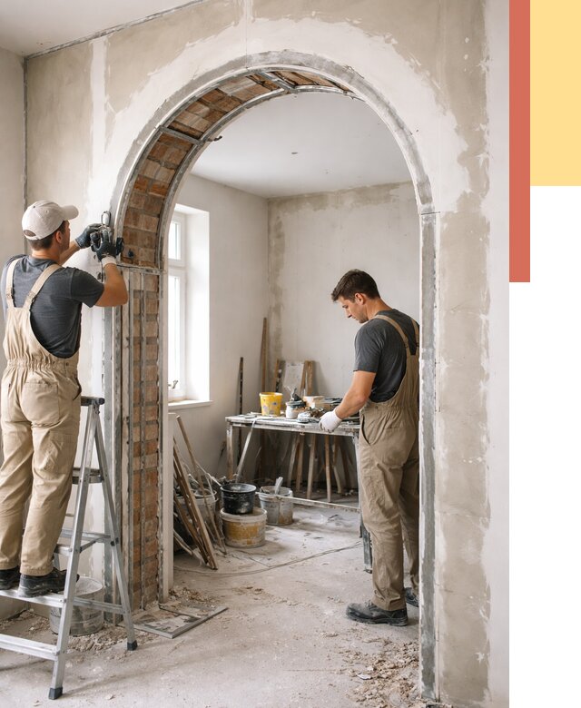 Устройство арочного проема в Усть-Лабинске от 9705 руб. под ключ — быстро и недорого | ОТДЕЛОЧНИК-Улб