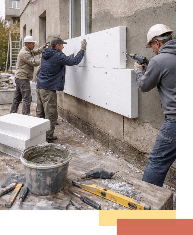 Утепление наружных стен пенопластом в Усть-Лабинске