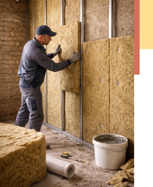 Утепление стен минватой в Усть-Лабинске от 1379 руб./м2 — недорого и быстро | ОТДЕЛОЧНИК-Улб