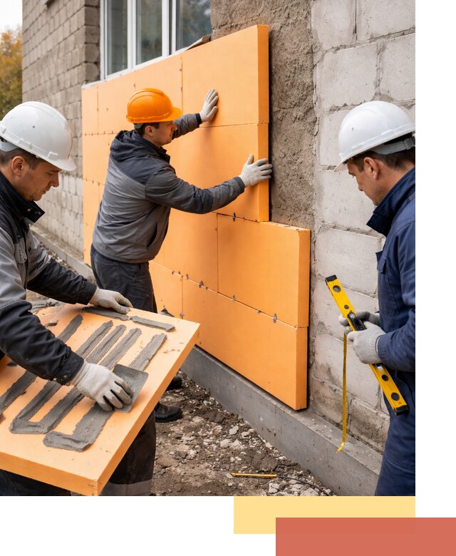Утепление фасада пеноплексом под ключ в Усть-Лабинске