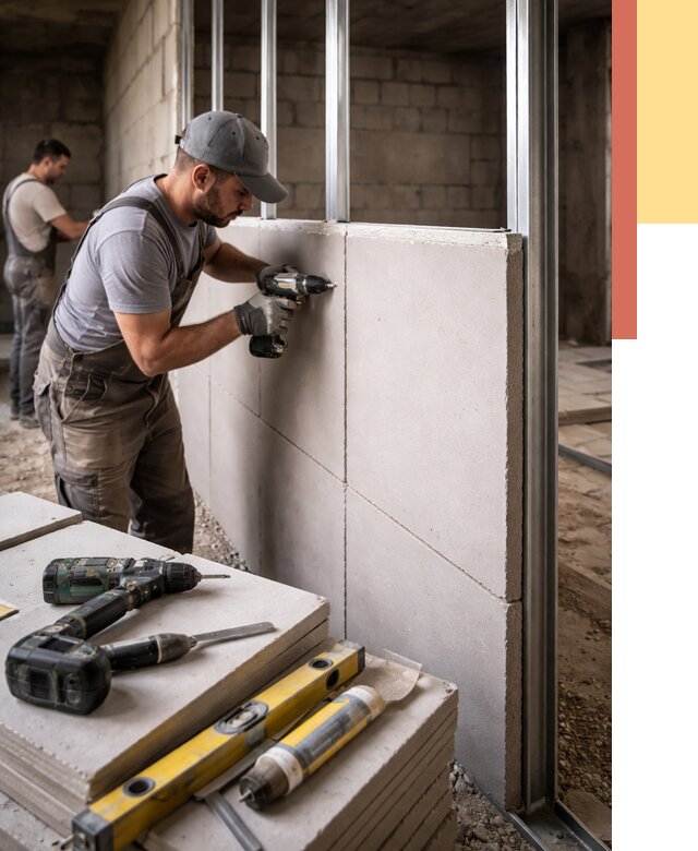 Кладка влагостойких перегородок ПГП в Усть-Лабинске от 1226 руб. под ключ | ОТДЕЛОЧНИК-Улб