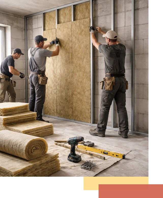 Шумоизоляция перегородок из блоков в Усть-Лабинске — монтаж и защита шумоизоляцией