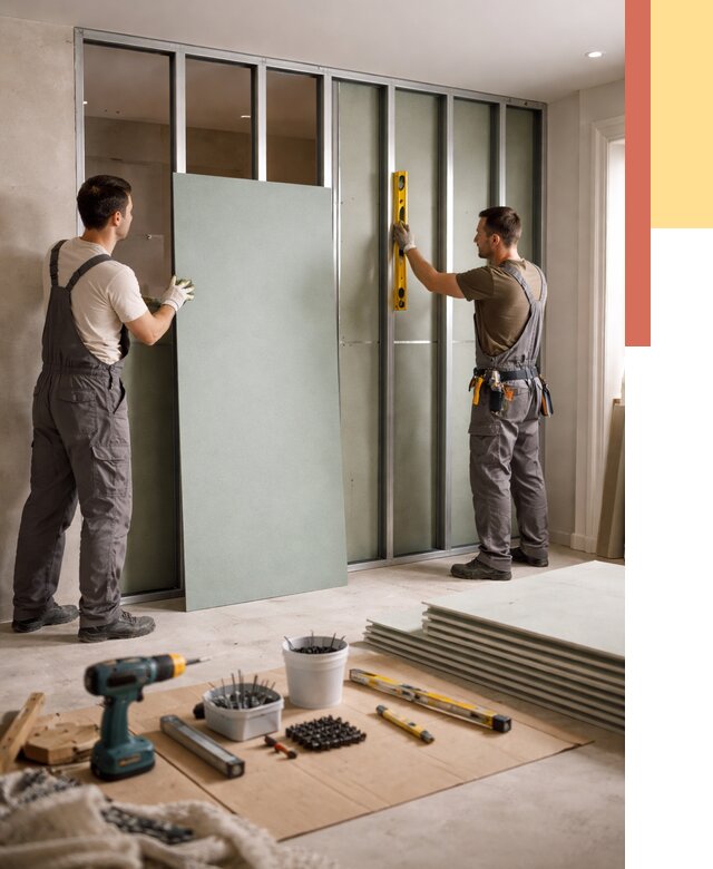 Перегородка из влагостойкого гипсокартона в Усть-Лабинске от 4904 руб. — монтаж под ключ | ОТДЕЛОЧНИК-Улб