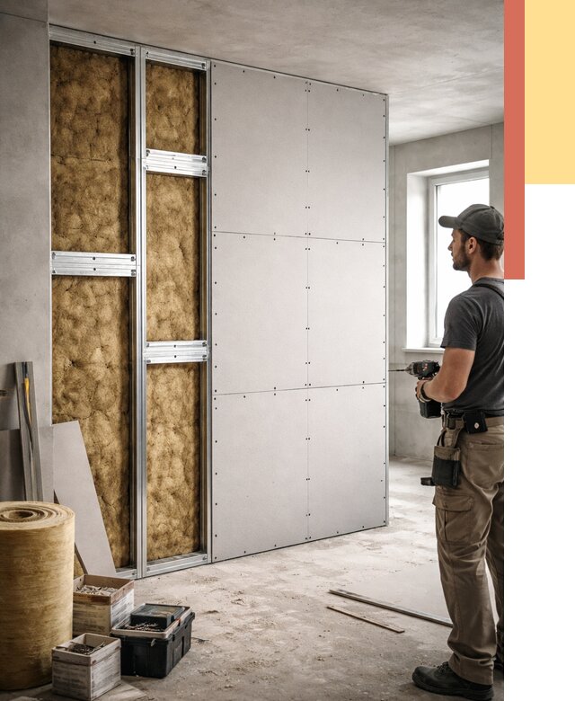 Усиленная перегородка под навеску в Усть-Лабинске от 13076 руб. — монтаж под ключ | ОТДЕЛОЧНИК-Улб