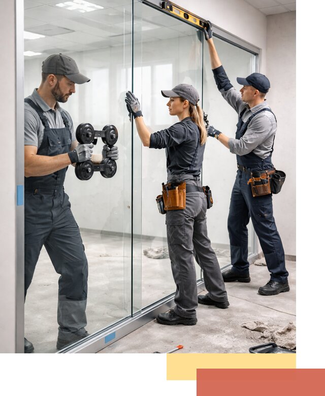 Профессиональный монтаж стеклянных перегородок в Усть-Лабинске