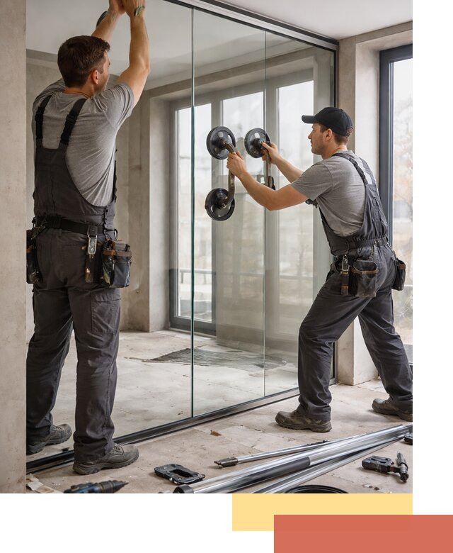 Цельностеклянные перегородки под ключ в Усть-Лабинске