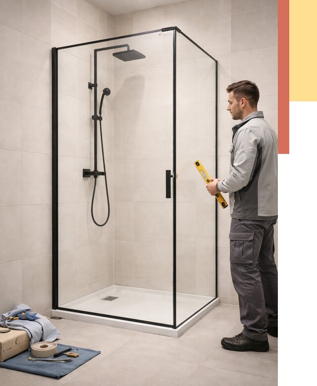 Стеклянные перегородки для душа в Усть-Лабинске от 12770 руб. | Монтаж под ключ — ОТДЕЛОЧНИК-Улб