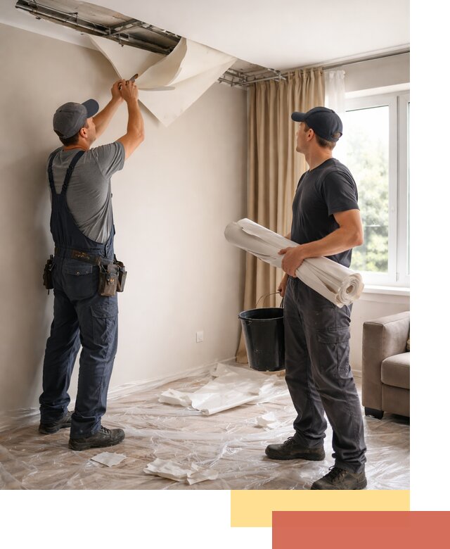 Демонтаж натяжного потолка в Усть-Лабинске быстро и аккуратно