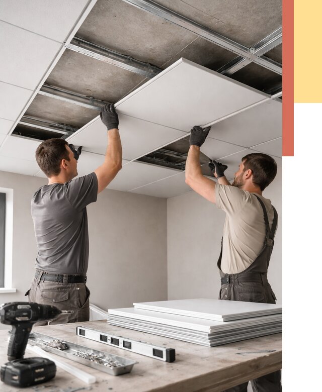 Монтаж кассетного потолка в Усть-Лабинске от 4597 руб/м2 — установка и сборка | ОТДЕЛОЧНИК-Улб