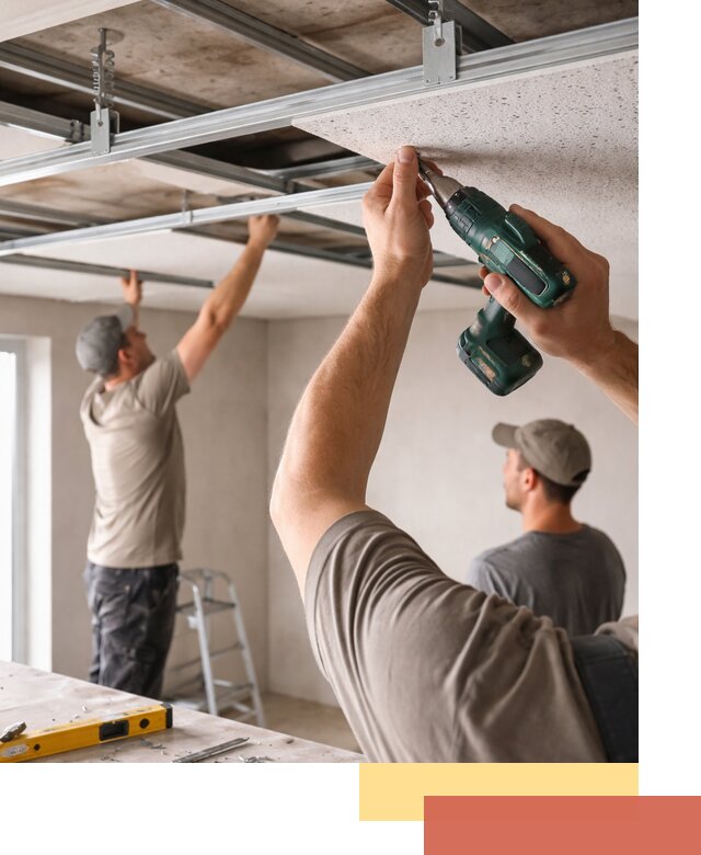 Монтаж акустического потолка в Усть-Лабинске под ключ