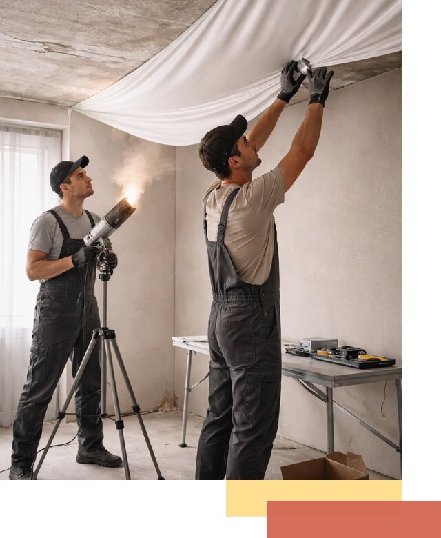 Установка натяжного потолка под ключ в Усть-Лабинске