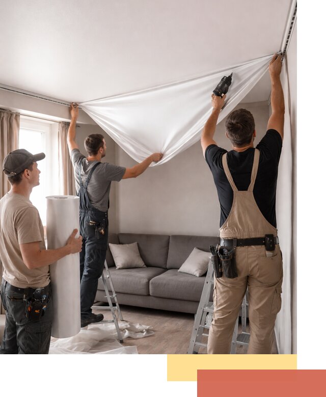 Монтаж сатинового натяжного потолка в Усть-Лабинске качественно и быстро