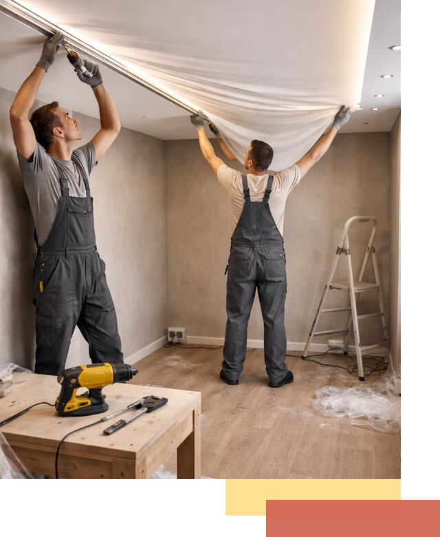 Монтаж натяжного потолка с подсветкой в Усть-Лабинске цена и сроки