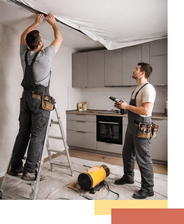 Монтаж натяжного потолка на кухне в Усть-Лабинске