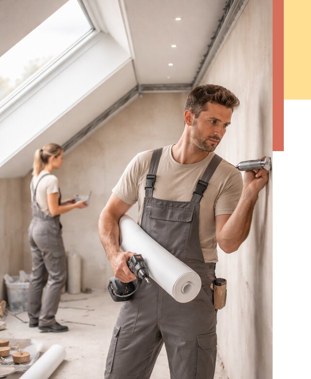 Монтаж натяжного потолка на мансарде в Усть-Лабинске от 3576 руб. | ОТДЕЛОЧНИК-Улб