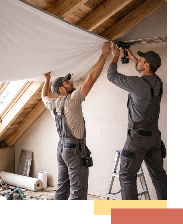 Монтаж натяжного потолка в мансарде в Усть-Лабинске