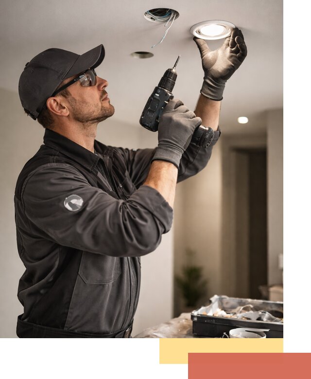 Установка точечных светильников в натяжной потолок в Усть-Лабинске