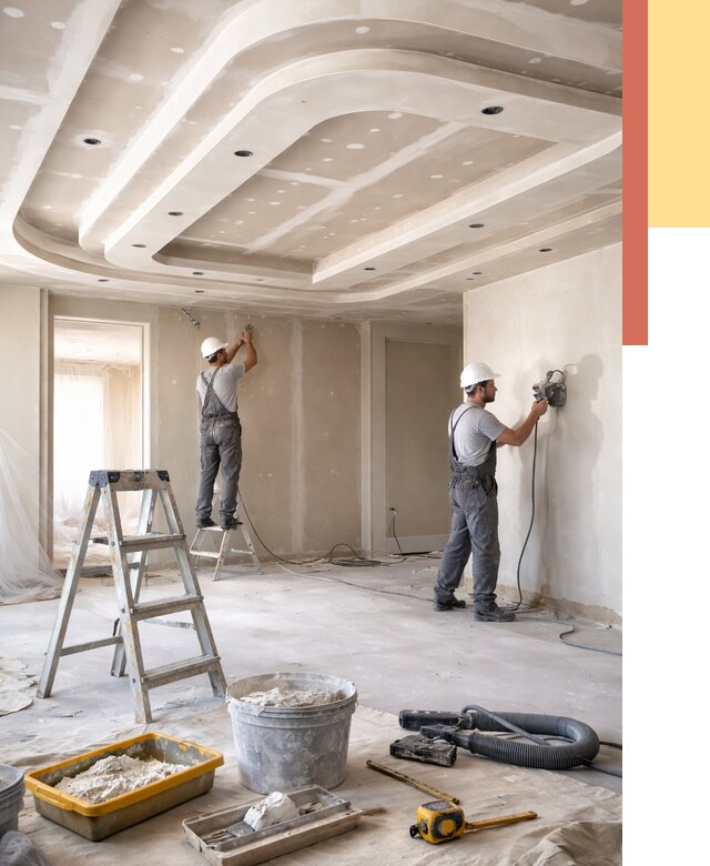 Многоуровневый потолок из гипсокартона в Усть-Лабинске от 766 руб. под ключ | ОТДЕЛОЧНИК-Улб