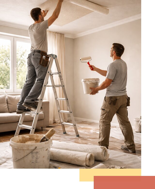 Поклейка обоев на потолок в Усть-Лабинске — качественно и быстро