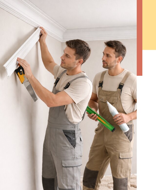 Монтаж потолочного плинтуса в Усть-Лабинске от 2350 руб. — быстро и недорого | ОТДЕЛОЧНИК-Улб