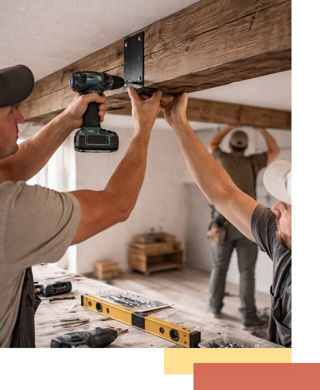 Монтаж декоративных потолочных балок в Усть-Лабинске