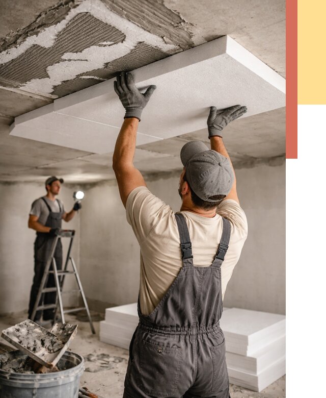 Утепление потолка пенопластом в Усть-Лабинске от 4597 руб/м2 — недорого и быстро | ОТДЕЛОЧНИК-Улб