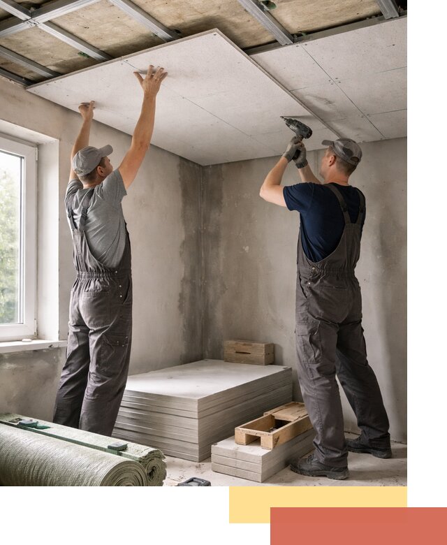 Шумоизоляция потолка панелями ЗИПС в Усть-Лабинске